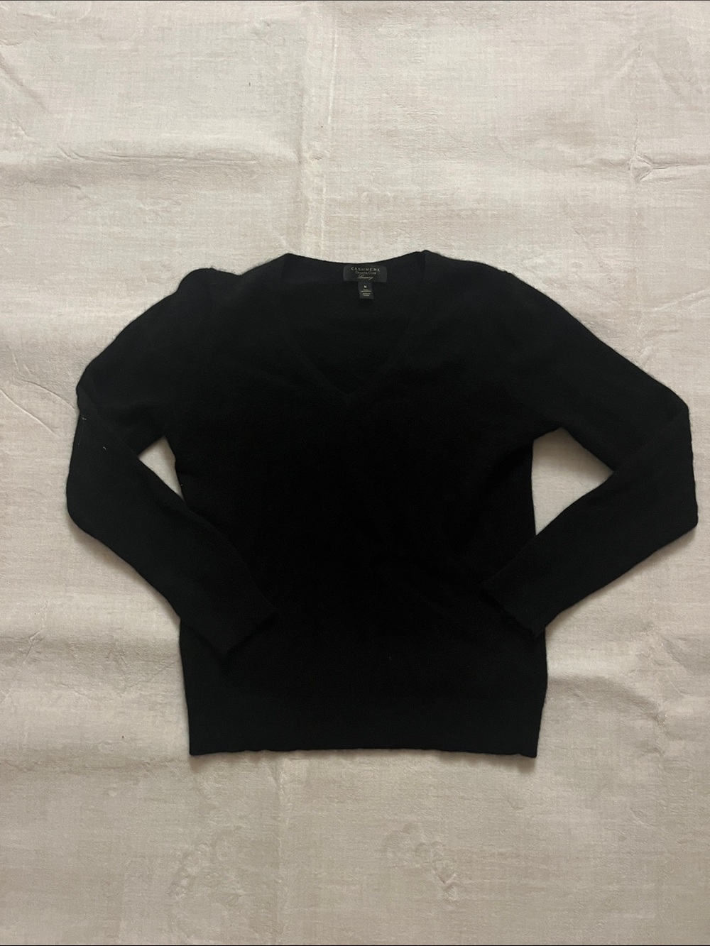Black V-Neck Cashmere Sweater